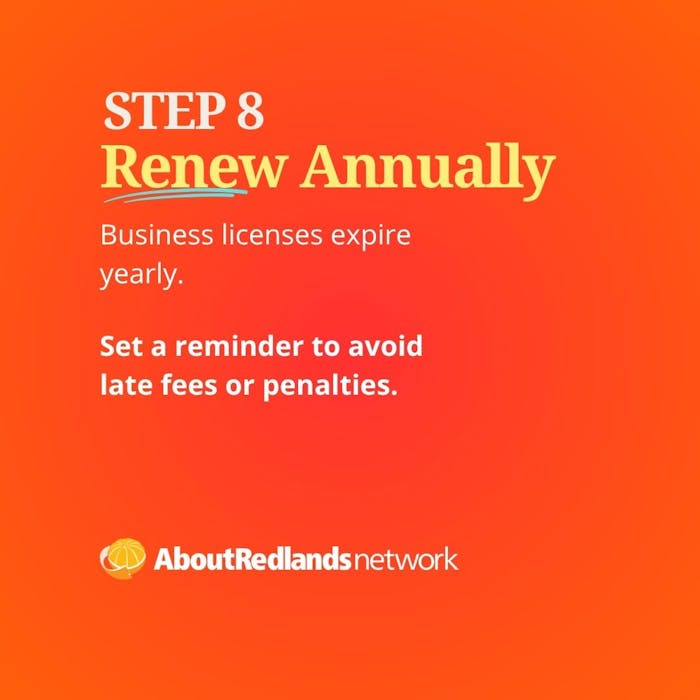 How to Get a Business License in Redlands Step 8